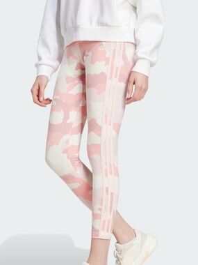 New! ADIDAS ESSENTIALS 3-STRIPES CAMO PRINT 7/8 LENGTH LEGGINGS